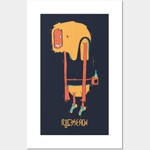 Monster Climber Wall Art by PulceDesign